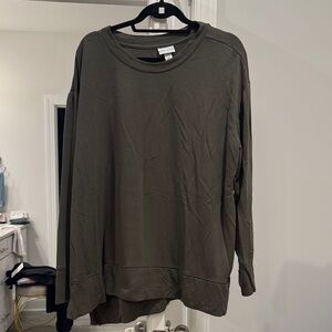 Ava & Viv Khaki Long Sleeve Top